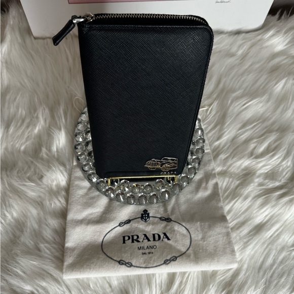 Authentic Prada Saffiano Leather Navy Blue Organizer Wallet - Picture 5 of 13